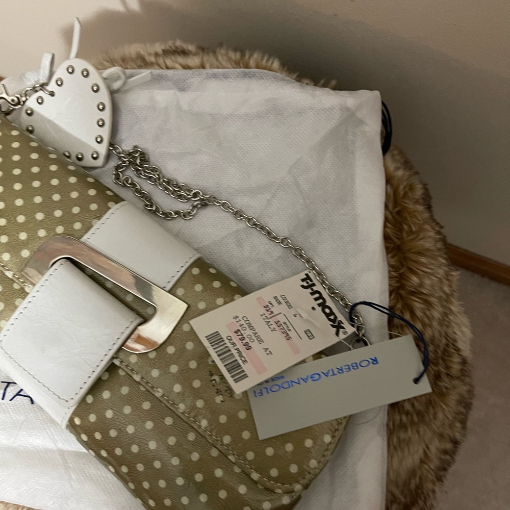 ❤️SOLD❤️NWT Roberta Gandolfi poka dot clutch - Picture 3 of 13